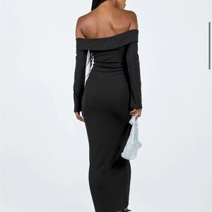 Princess Polly Black Off-Shoulder Dress